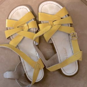 Yellow saltwater sandals